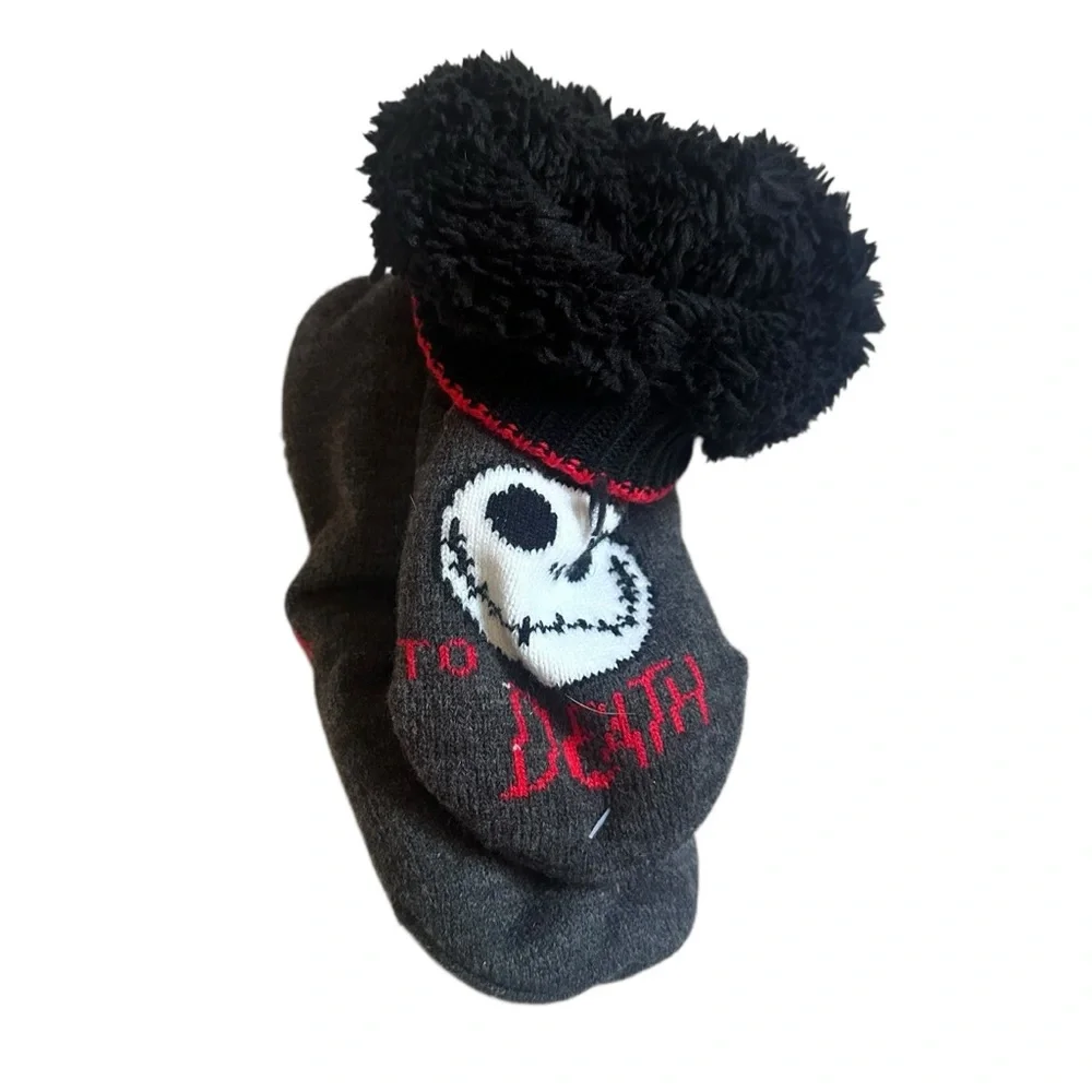 The Nightmare Before Christmas‎ Jack Skellington Slipper Socks Shoe Size 4-10